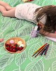 Green Leaves Picnic Rug