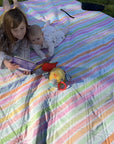 Rainbow Stripes Picnic Rug