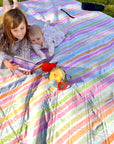 Rainbow Stripes Picnic Rug