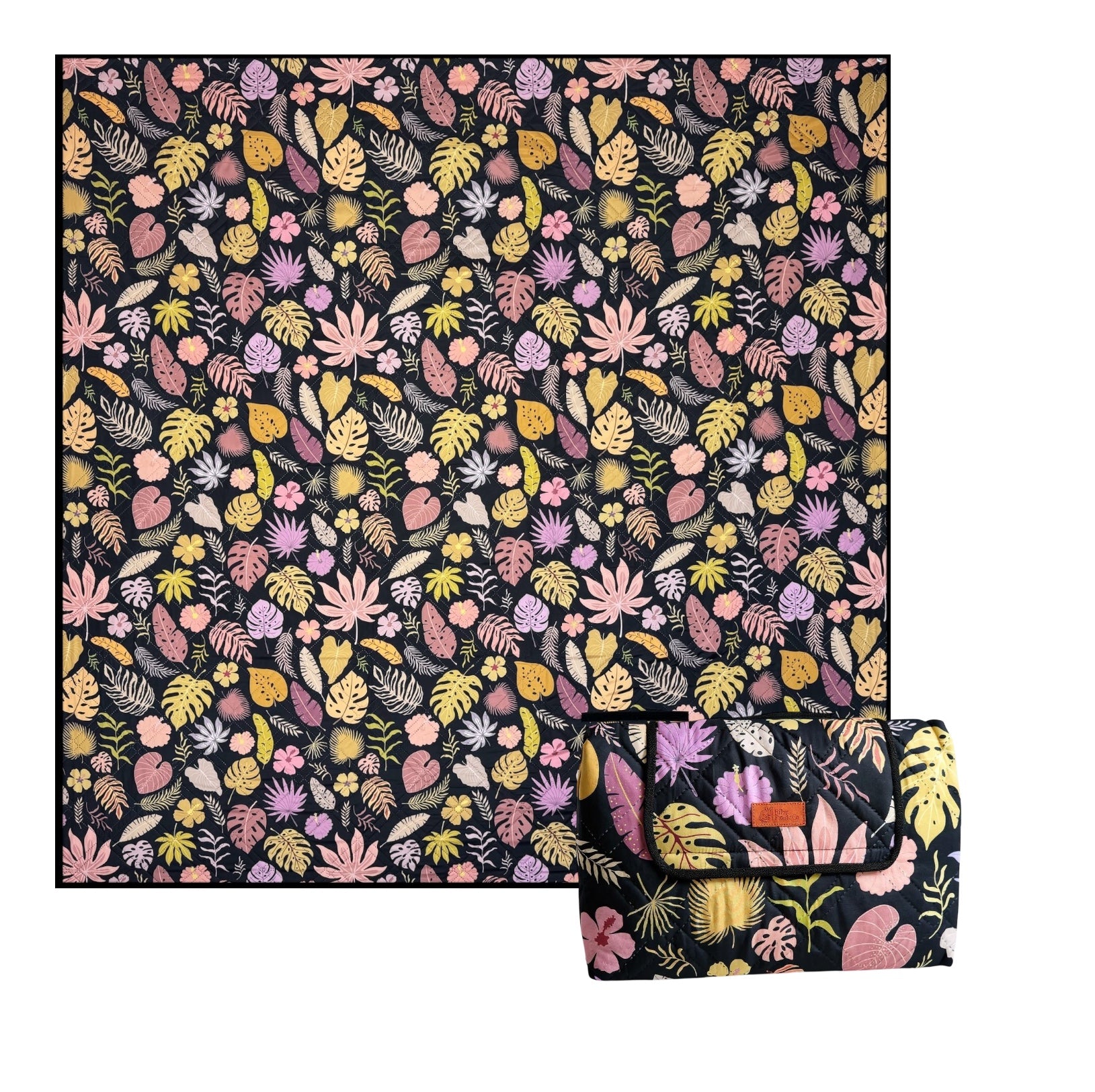 Bilby Picnic Co Autumn Leaves waterproof picnic rug, 2mx2m, main product photo