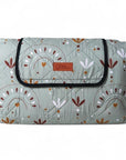 boho picnic rug folded neatly, showing compct design of the Bilby Picnic Co picnic rug.